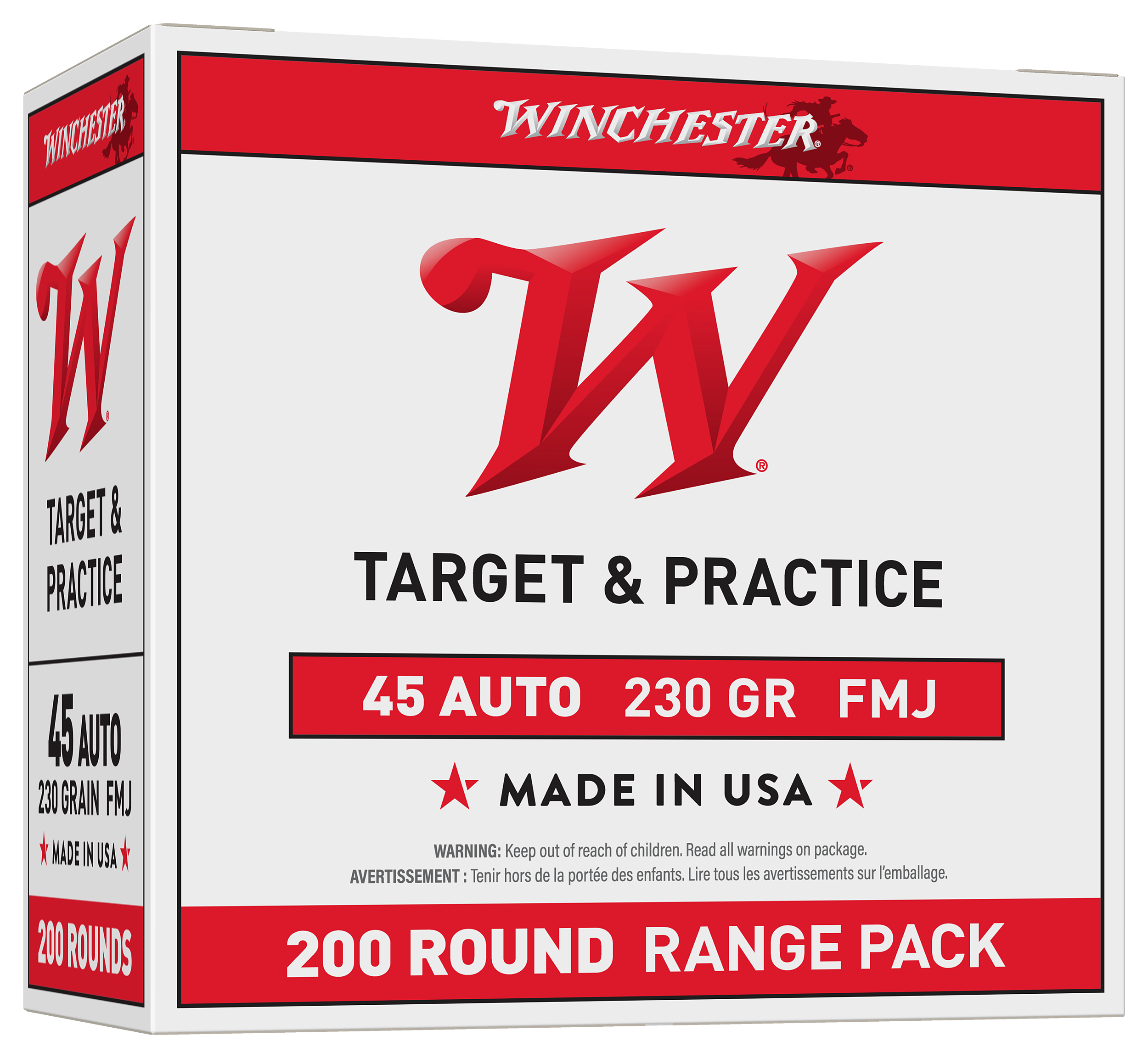 Winchester .45 ACP 230 Grain FMJ Handgun Ammo | Bass Pro Shops